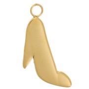 16x11mm 304L Stainless Steel Escarpin Shoe Charm - Gold x1