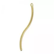Pendant tube twisté 51 mm fine Gold plated x1