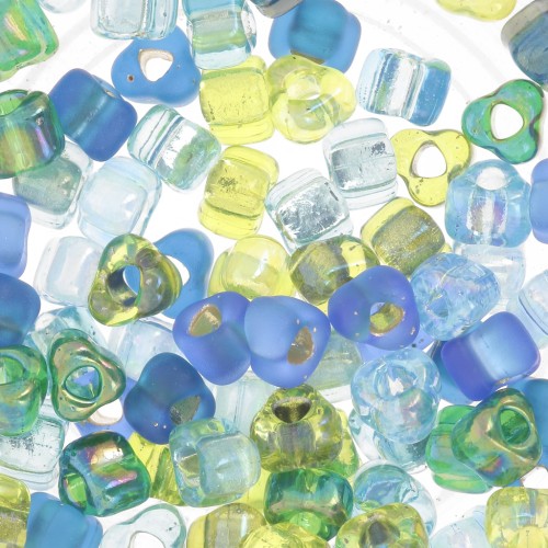 Mix Triangles Miyuki 5/0 TR5-MIX-03 - Electric Blue Lagoon x8g