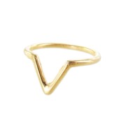 Triangle phalanx rings 17 mm fine Gold plated x1|raw }}