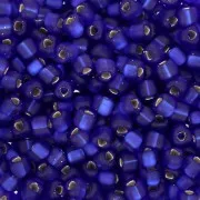 Miyuki 8/0 Triangle TR8-20F - Cobalt Mat Silver Lined x8g