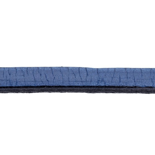 Leather lace 5x2mm Dark blue x30cm