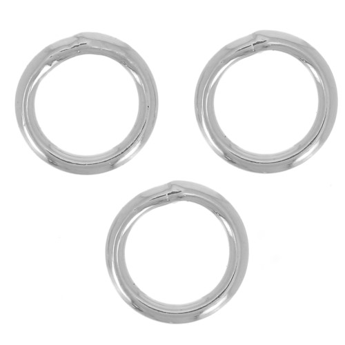 5x0.7mm Closed jumprings - Silver Tone x25