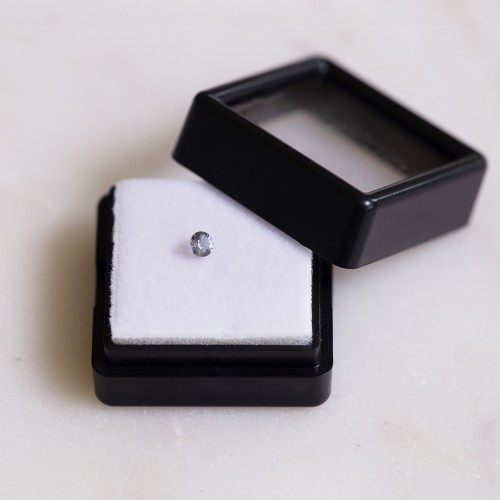 3mm Round cut grey spinelle - 0.11 cts x1