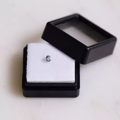 3mm Round cut grey spinelle - 0.11 cts x1