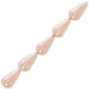 16x9mm Pear beads - Light Rose x10