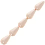 16x9mm Pear beads - Light Rose x10