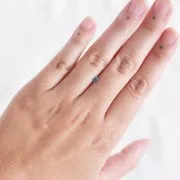 4.1x3.1mm Rectangular two-tone sapphire - 0.35 cts x1