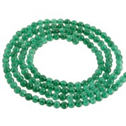 2mm gemstone Round beads - dyed - Green Onyx x37cm