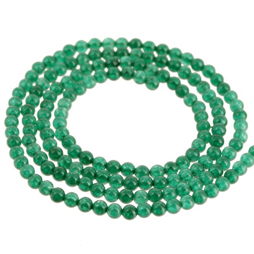 2mm gemstone Round beads - dyed - Green Onyx x37cm