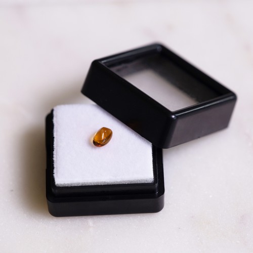 6.1x4mm Natural oval sugarloaf citrine x1