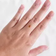 6.1x4mm Natural oval sugarloaf citrine x1