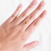 5.9x4mm Natural oval sugarloaf citrine x1