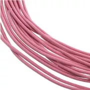 Leather cord 1mm Vieux Rose x 2.95m