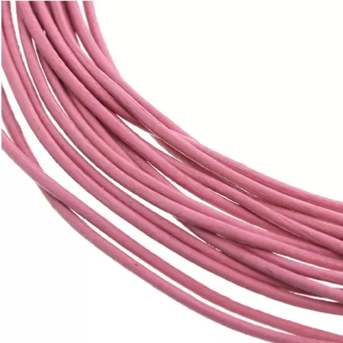 Leather cord 1mm Vieux Rose x 2.95m