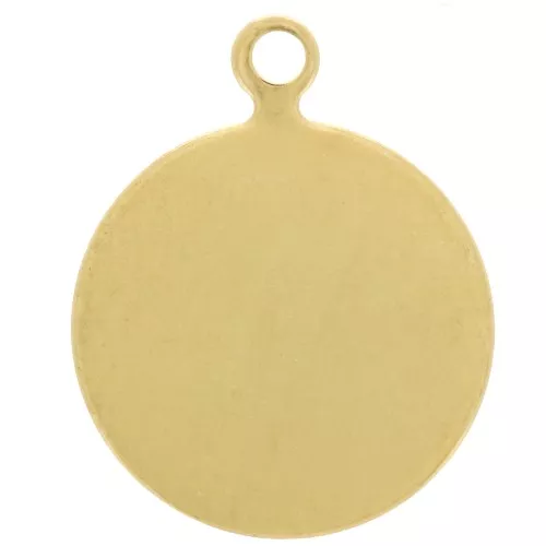 12mm Stick-on pastilles - Fine gold plated x5