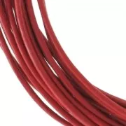 Leather cord 0,8mm Rouge x 2.95m