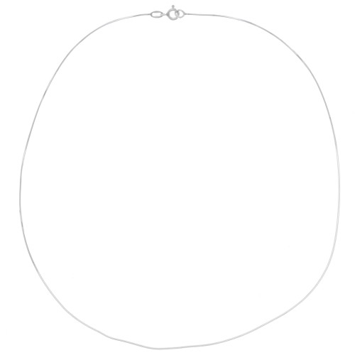 0.65mm 925 Sterling SilverSquare Serpentine Necklace x42cm