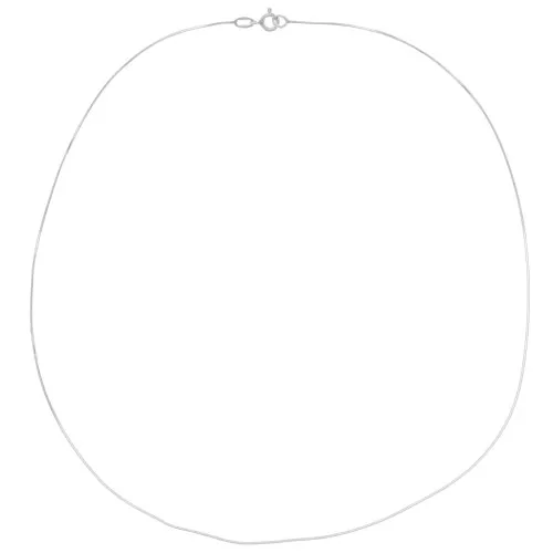 0.65mm 925 Sterling SilverSquare Serpentine Necklace x42cm