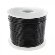 0.8mm Leather cord - Black x 25 m