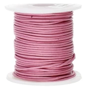 Leather cord 1 mm Old Pink x 20 m