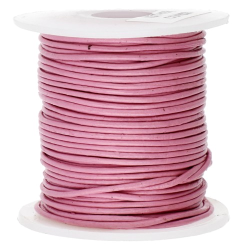 Leather cord 1 mm Old Pink x 20 m
