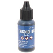 Alcohol-based transparent ink Adirondack Tim Holtz 14ml Denim x1|raw }}