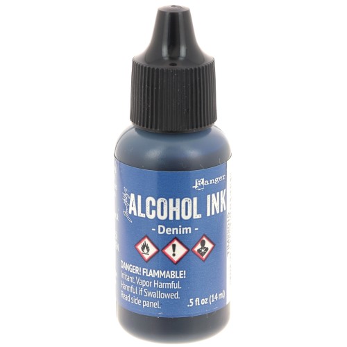 Alcohol-based transparent ink Adirondack Tim Holtz 14ml Denim x1