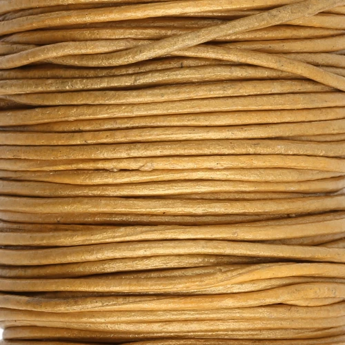 1 mm Leather Cord - Gold-Plated x 20 m