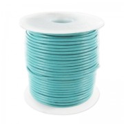 Leather cord 1mm Green Turquoise x 25m|raw }}