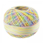 cotton yarn Lizbeth size 40 Rainbow Taffy n°153 x274m