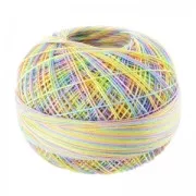 cotton yarn Lizbeth size 40 Rainbow Taffy n°153 x274m