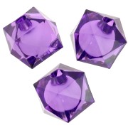 10mm square faceted beads in transparent acrylic - Violet x10|raw }}