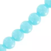 Beads imitation gemstone 6 mm Aquamarine x85cm