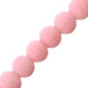 Beads imitation gemstone 6 mm Light Rose x85cm
