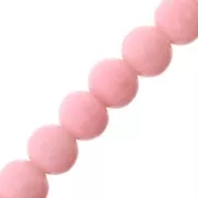 Beads imitation gemstone 6 mm Light Rose x85cm