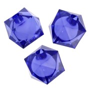 8mm square faceted beads in transparent acrylic - Dark Blue x20|raw }}