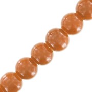 Beads imitation gemstone 6 mm Terracotta x85cm