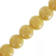 Beads imitation gemstone 6 mm light brown x85cm
