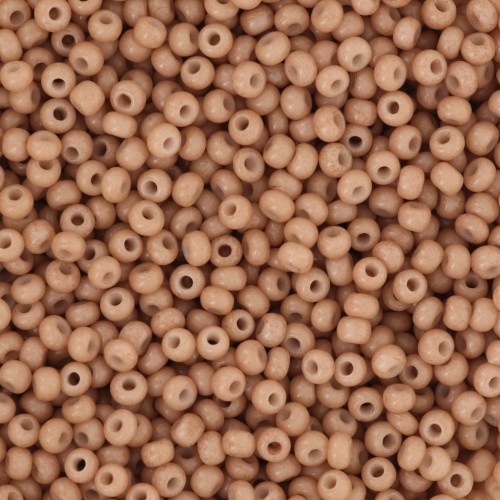 Preciosa Seed beads 11/0 2 mm - Solgel - Brown 3 Dyed Chalkwhite x20g
