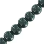 Beads imitation gemstone 6 mm fir green x85cm
