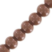 Beads imitation gemstone 6 mm brown x85cm