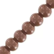 Beads imitation gemstone 6 mm brown x85cm