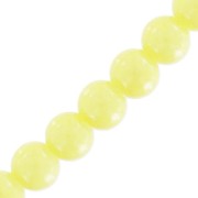 Beads imitation gemstone 6 mm light yellow x85cm|raw }}