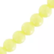 Beads imitation gemstone 6 mm light yellow x85cm