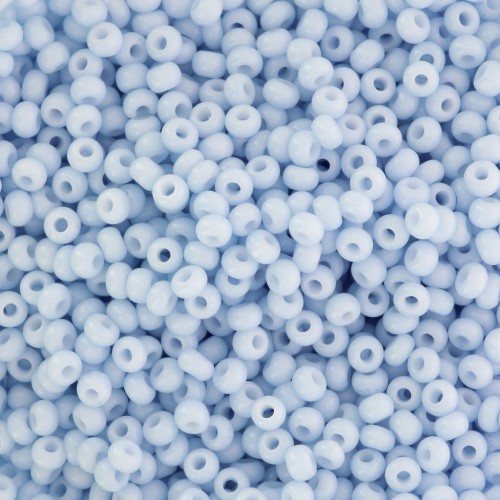 Preciosa Seed beads 11/0 - 2 mm - Solgel - Blue 1 Dyed Chalkwhite x20g