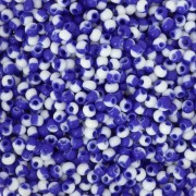 Preciosa Seed beads 11/0 - 2 mm - Harlequin Chalkwhite - Blue x20g|raw }}