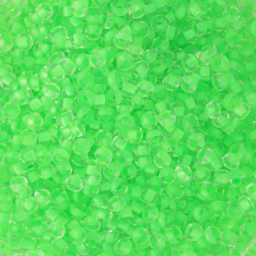 Preciosa Seed beads 11/0 - 2 mm - Crystal Neon Green Lined x20g