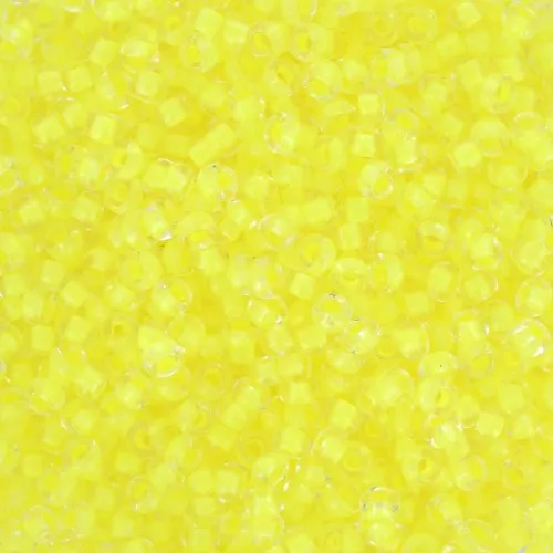 Preciosa Seed beads 11/0 - 2 mm - Crystal Neon Yellow Lined x20g