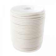 Leather cord 2mm white x 25m